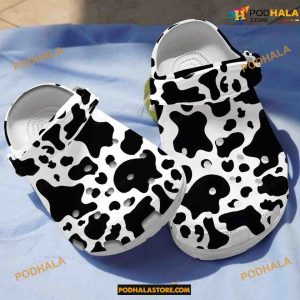 Aesthetic Cow Print Crocs Classic Clogs Shoes