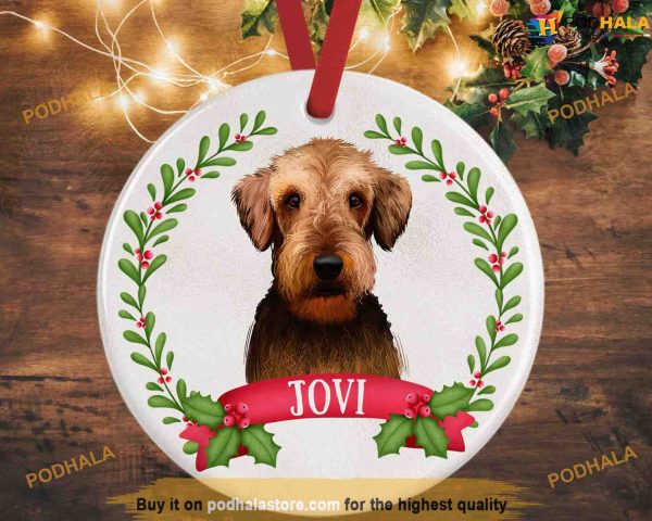 Airedale Terrier Personalized Ornament, Family Tree Decoration