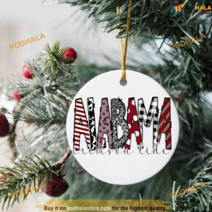 Alabama Crimson Ceramic Christmas Ornament, Friends Christmas Ornaments