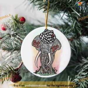 Alabama Elephant Ceramic Christmas Ornament, Funny Christmas Ornaments