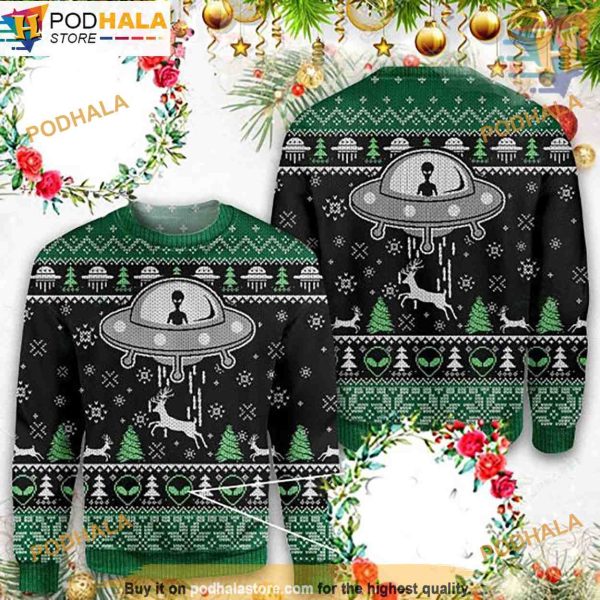 Alien Ugly Christmas Sweater 2023, Funny Sweater