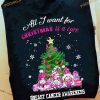 All I Want For Christmas Is A Cure Breast Cancer Awareness Christmas Day Gift Shirt