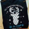 All I Want For Christmas Is A Cure Diabetes Awareness Deer Christmas Ribbon Shirt