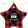 Andaz Star Ceramic Christmas Ornament, Custom Family Ornaments