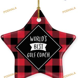 Andaz Star Ceramic Christmas Ornament, Custom Family Ornaments