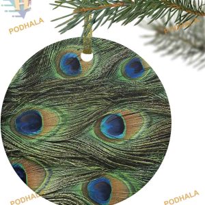 Animal Peacock Christmas Ornament, Custom Family Ornaments