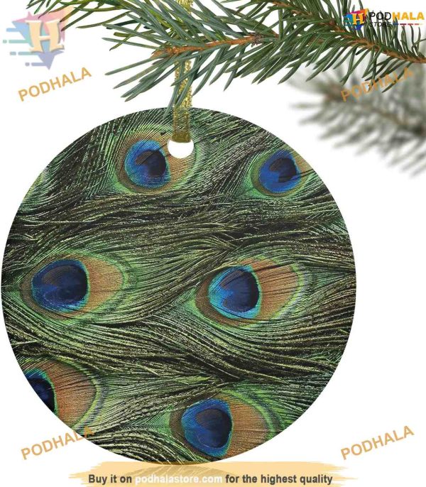 Animal Peacock Christmas Ornament, Custom Family Ornaments
