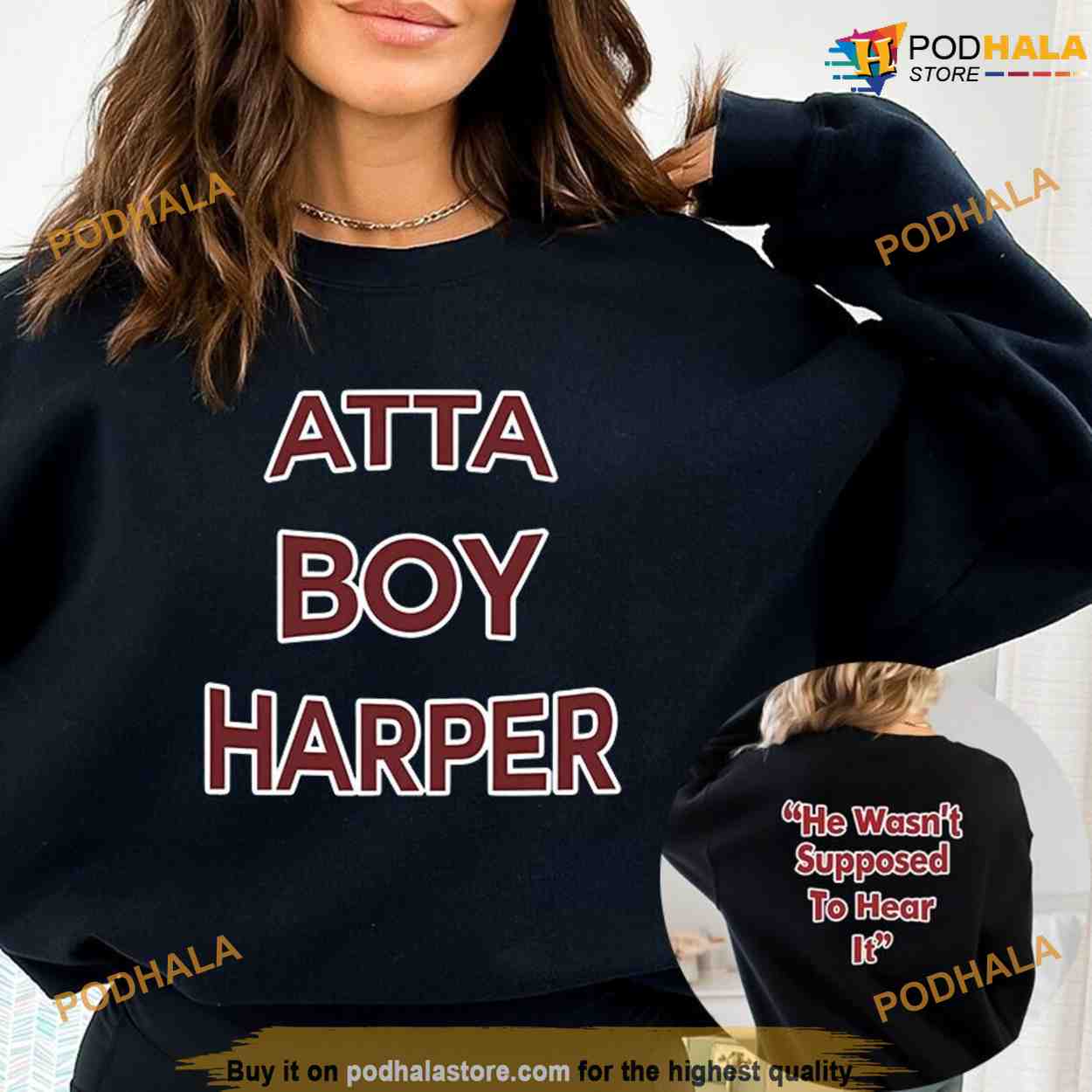 Bryce Harper Shirts, Atta Boy Harper Baseball Hoodie MLB Merch Gift -  Family Gift Ideas That Everyone Will Enjoy