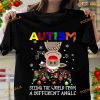 Autism Awareness Seeing The World From Different Angle Christmas Moose Shirt