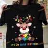 Autism Reindeer Christmas It’s Ok To Be Different Shirt