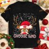 Autism Santa Reindeer Snow Christmas Choose Kind Shirt