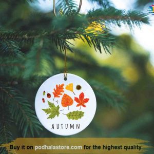 Autumn Leaves Festive Ornament, Personalized Family Ornaments