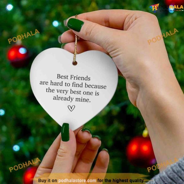 BFF Christmas Ornament, Best Friend Xmas Ornament