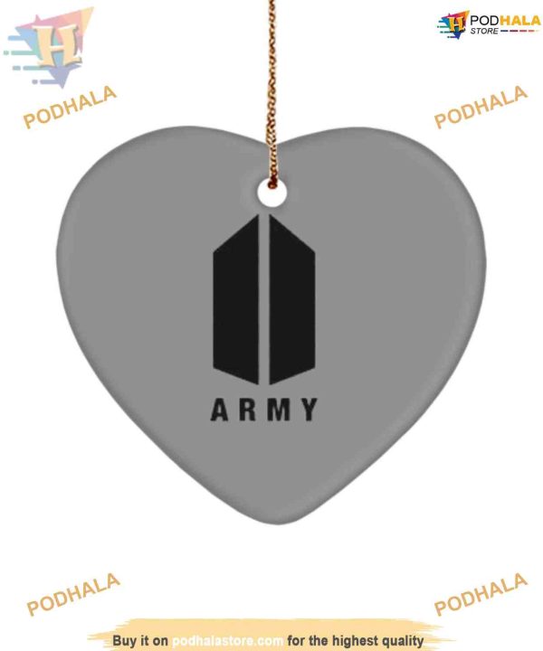 BTS Army Christmas Ornament, Custom Family Ornaments