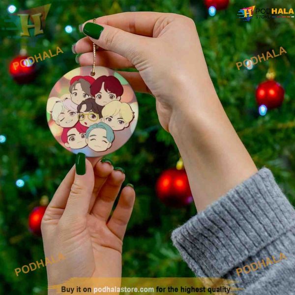 BTS Ceramic Christmas Ornament, Friends Christmas Ornaments