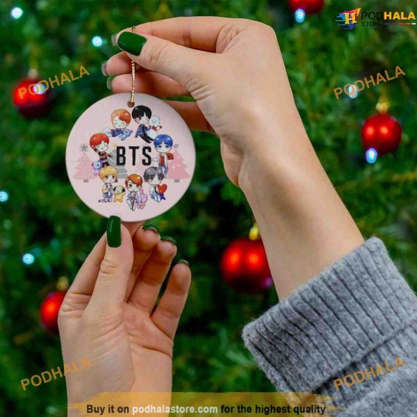 BTS Ceramic Christmas Ornament, Personalized Family Christmas Ornaments