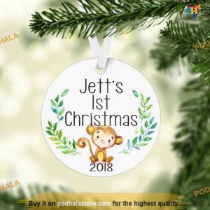 Baby Boy Photo First Christmas Ornament, Custom Family Ornaments