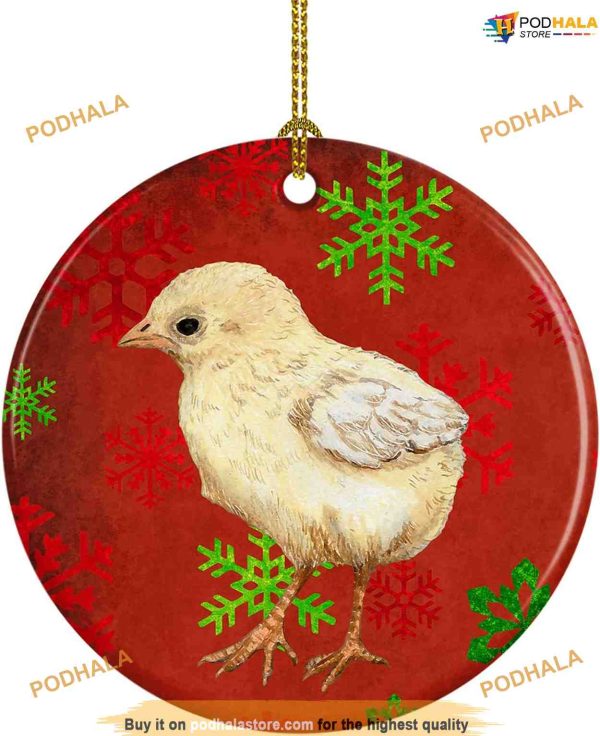 Baby Chick Snowflake Ornament, Personalized Family Christmas Ornaments