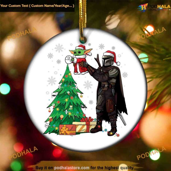 Baby Yoda Star Wars Ornament, Xmas 2023 Decorations