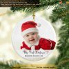 Baby's 1st Christmas 2023 Ornament, Personalized Photo Ornaments