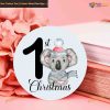 Baby's 1st Christmas, Koala Bear Personalized Christmas Ornament