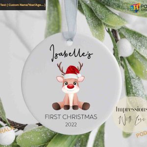 Baby's 1st Christmas Ornament, Keepsake Bauble