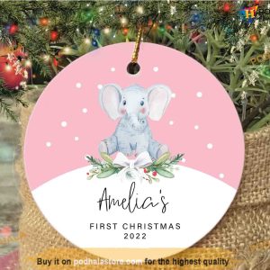 Baby's 1st Christmas Ornament, Personalized Family Gift