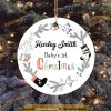 Baby's Debut Christmas Ornament, Personalized Family Memory