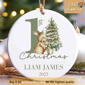 Baby's First Christmas 2023, Custom Xmas Keepsake, Family Tree Decoration