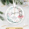 Baby's First Christmas Ceramic Decoration, Personalized Family Ornaments