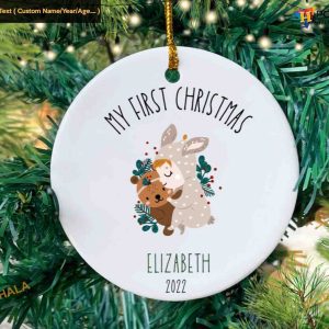 Baby's First Christmas, New Baby Personalized Ornament
