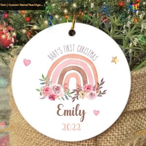 Baby's First Christmas Ornament, 1st Christmas Ornament Personalized