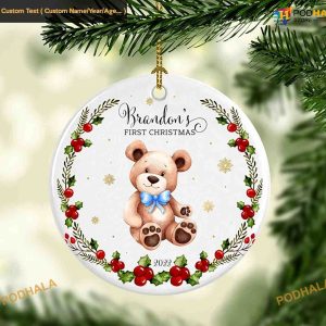 Baby's First Christmas Ornament, 1st Christmas Personalized