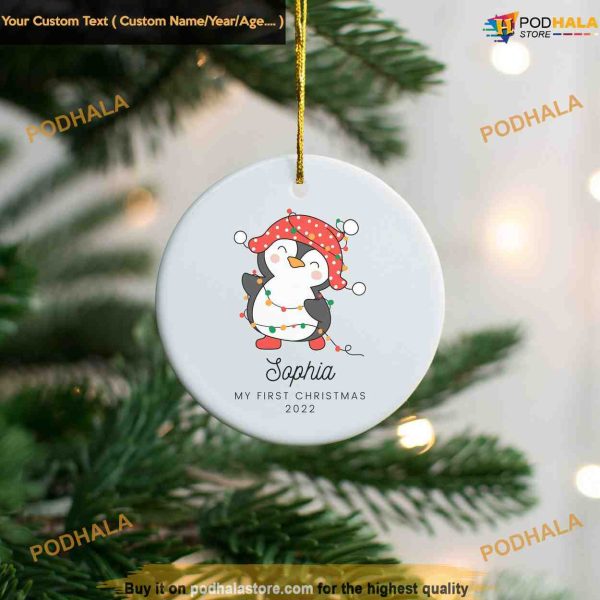 Baby’s First Christmas Ornament, Custom Ceramic Ornament