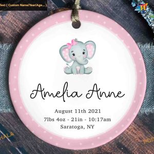 Baby's First Christmas Ornament, Personalized 1st Christmas