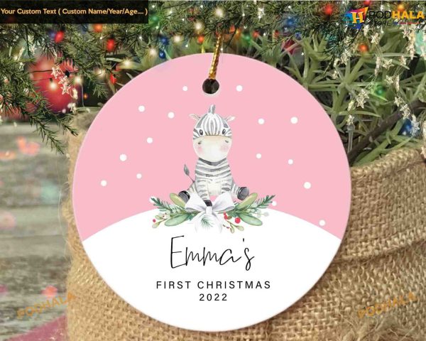Baby’s First Christmas Ornament, Personalized 1st Christmas Ornaments