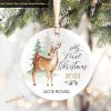 Baby's First Christmas Ornament, Personalized New Baby Gift