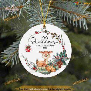 Baby's First Christmas, Personalized Deer Keepsake Ornament
