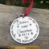 Baby's First Christmas Tree Ornament, Personalized Family Decorations