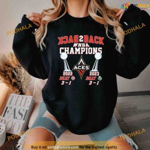 Back 2 Back WNBA Champions Las Vegas Aces 2022 2023 Shirt