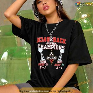 Las Vegas Aces back 2 back WNBA Champions poster shirt, hoodie, sweater,  longsleeve and V-neck T-shirt