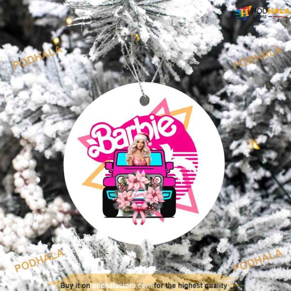 Barbie Jeep Inspired Ornament, Family Christmas Ornaments