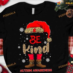 Be Kind Autism Awareness Christmas Day Shirt, Christmas Gift For Autistic