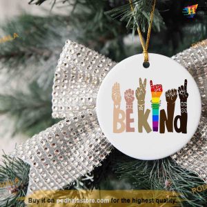 Be Kind BLM Feminism Ornament, Custom Family Ornaments