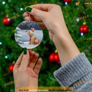 Bear & Cardinal 2023 Christmas Ornament, Family Christmas Ornaments
