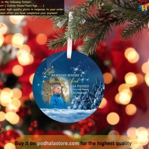 Beautiful Soul Memorial Ornament, Custom Photo Ornaments