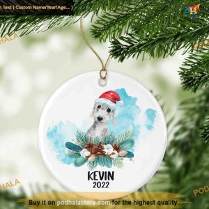 Bedlington Terrier Festivity Ornament, Family Christmas Ornaments