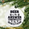 Beer-Themed Ceramic Christmas Ornament, Funny Christmas Ornaments