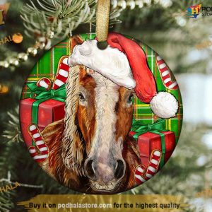 Belgian Horse Holiday Ornament DK6, Personalized Family Ornaments
