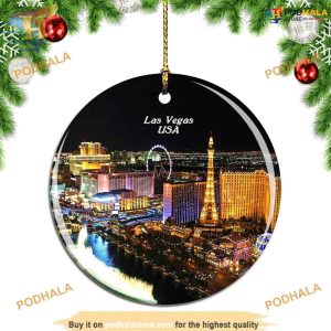 Bellagio Fountains Las Vegas Christmas Ornament, Custom Family Ornaments